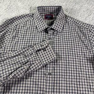 UNTUCKit Men's Plaid Shirt - Black and White